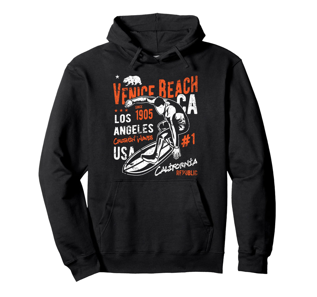 Venice Beach California Distressed Hoodie - Trendy Graphic for Adults - T-Shirt, Sweatshirt, Hoodie