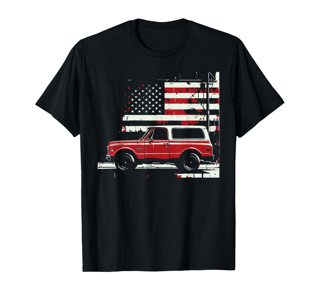 Old School K5 Blaze Usa Flag 1970S T-Shirt - Minimalist Print for Adults - T-Shirt, Sweatshirt, Hoodie