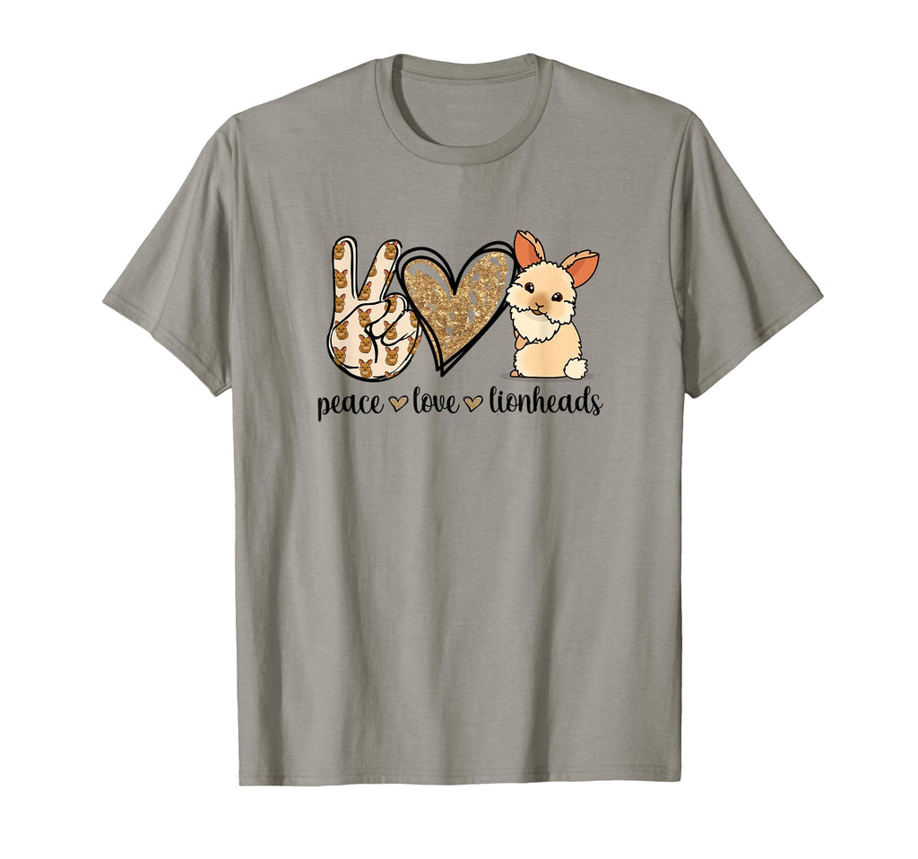 Womens Kawaii Peace Love Lionhead Rabbit T-Shirt - Graphic Print Men Women - T-Shirt, Sweatshirt, Hoodie