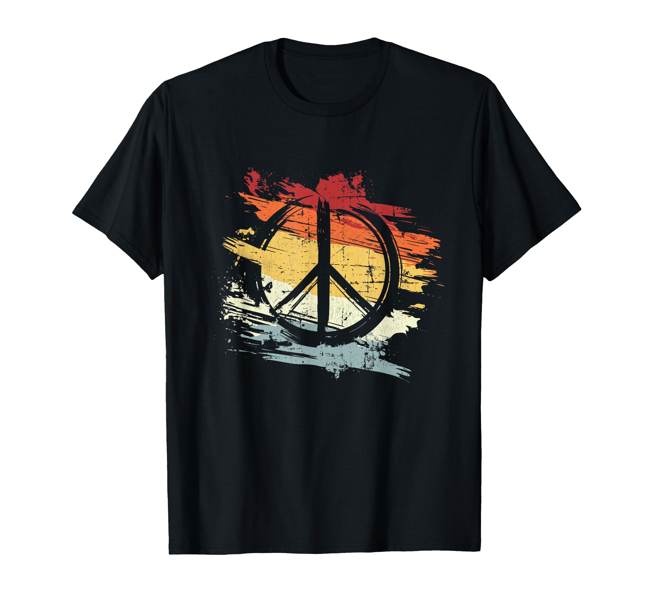 Distressed Peace Sign T-Shirt - Minimalist Print Men Women - T-Shirt, Sweatshirt, Hoodie