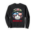 Baseball 4Th July Usa Flag Dad Sweatshirt - Casual Everyday Wear Men Women - T-Shirt, Sweatshirt, Hoodie