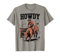 Howdy Funny Rodeo Bull Riding Cowboy Wester T-Shirt - Graphic Print Unisex - T-Shirt, Sweatshirt, Hoodie