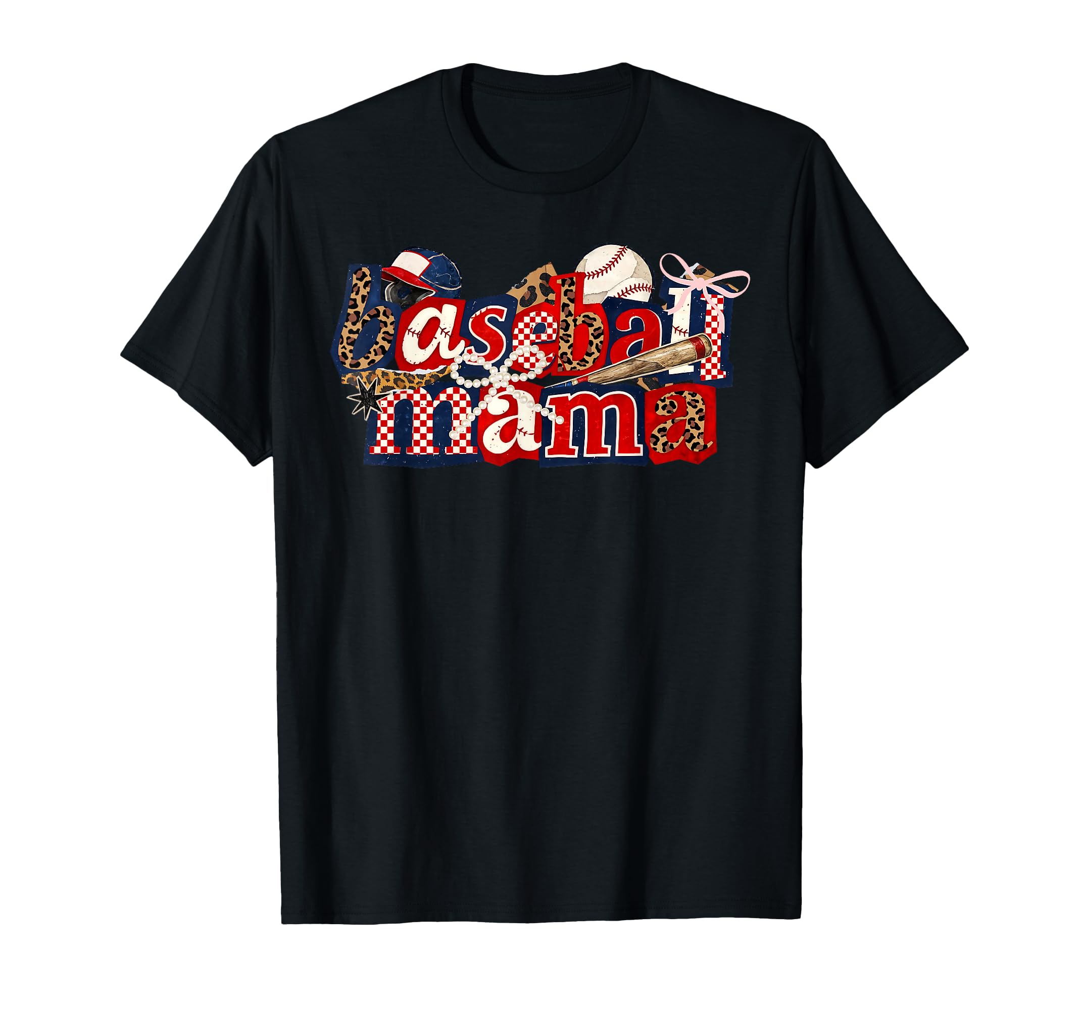 Baseball Mama Collage Coquette T-Shirt - Casual Everyday Wear Men Women - T-Shirt, Sweatshirt, Hoodie