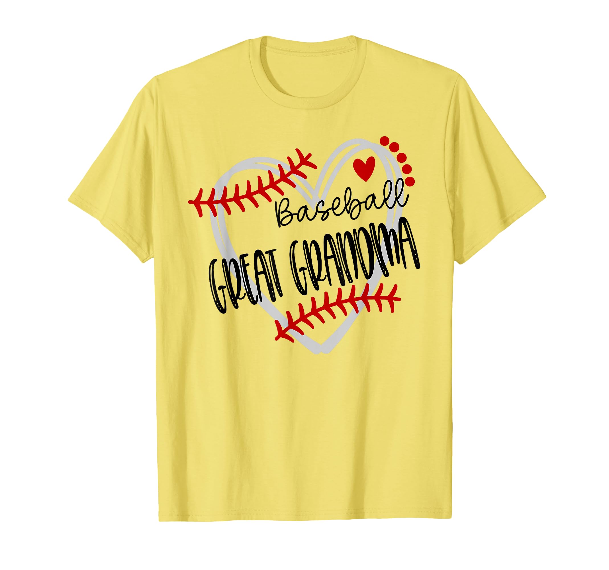 Personalized Baseball Heart Great Grandma T-Shirt - Trendy Graphic Unisex - T-Shirt, Sweatshirt, Hoodie