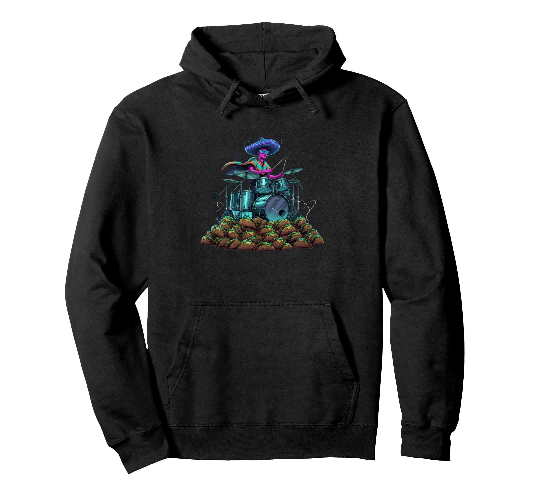Cinco De Mayo Drum Player Drummer Cyber Hoodie - Graphic Print Unisex - T-Shirt, Sweatshirt, Hoodie