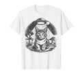 Funny Cat Western Ufo Cowboy Cat T-Shirt - Custom Art Print for Adults - T-Shirt, Sweatshirt, Hoodie