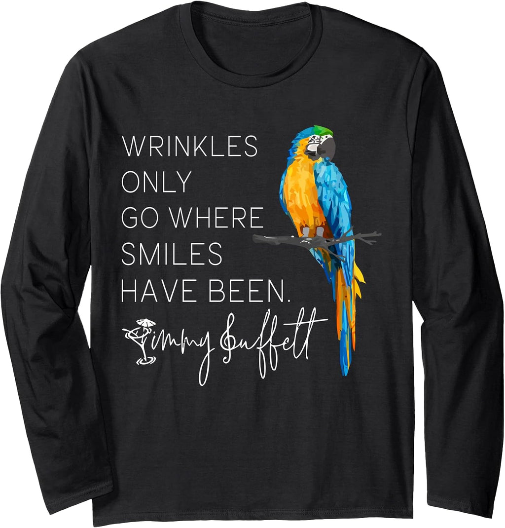 Wrinkles Only Go Where Smiles Have Been Groovy - Adult & Kids T-Shirts, Sweatshirts & Hoodies apparel design preview 1
