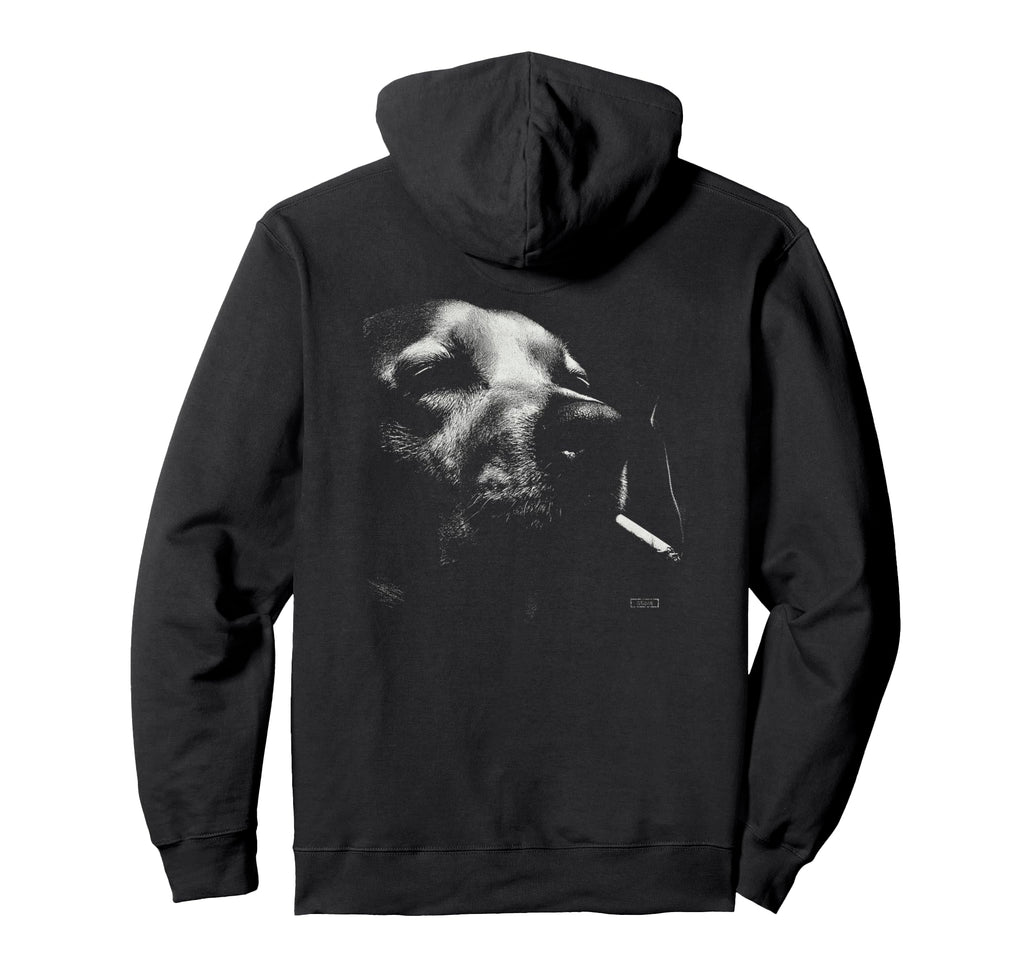 Golden Retriever Smoking Cigarette Hoodie - Minimalist Print Men Women - T-Shirt, Sweatshirt, Hoodie