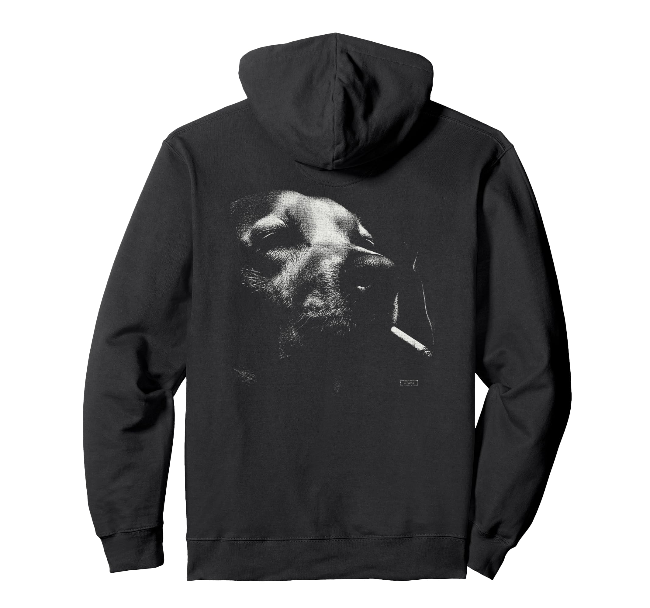 Golden Retriever Smoking Cigarette Hoodie - Minimalist Print Men Women - T-Shirt, Sweatshirt, Hoodie