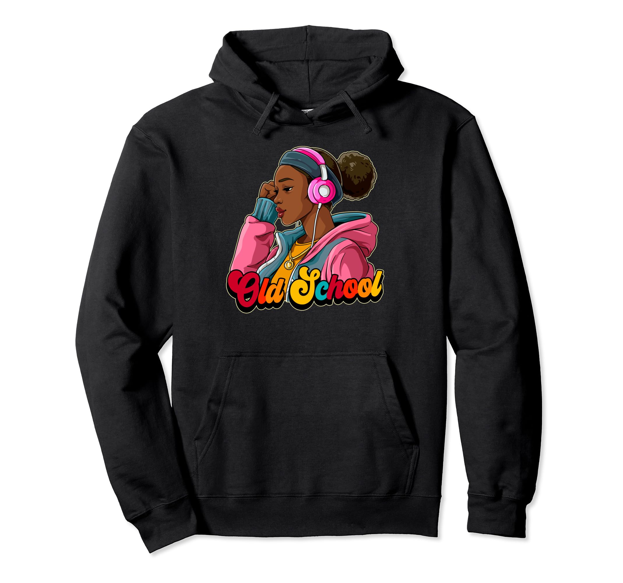 Old School Hip Hop Hoodie - Minimalist Print for Adults - T-Shirt, Sweatshirt, Hoodie