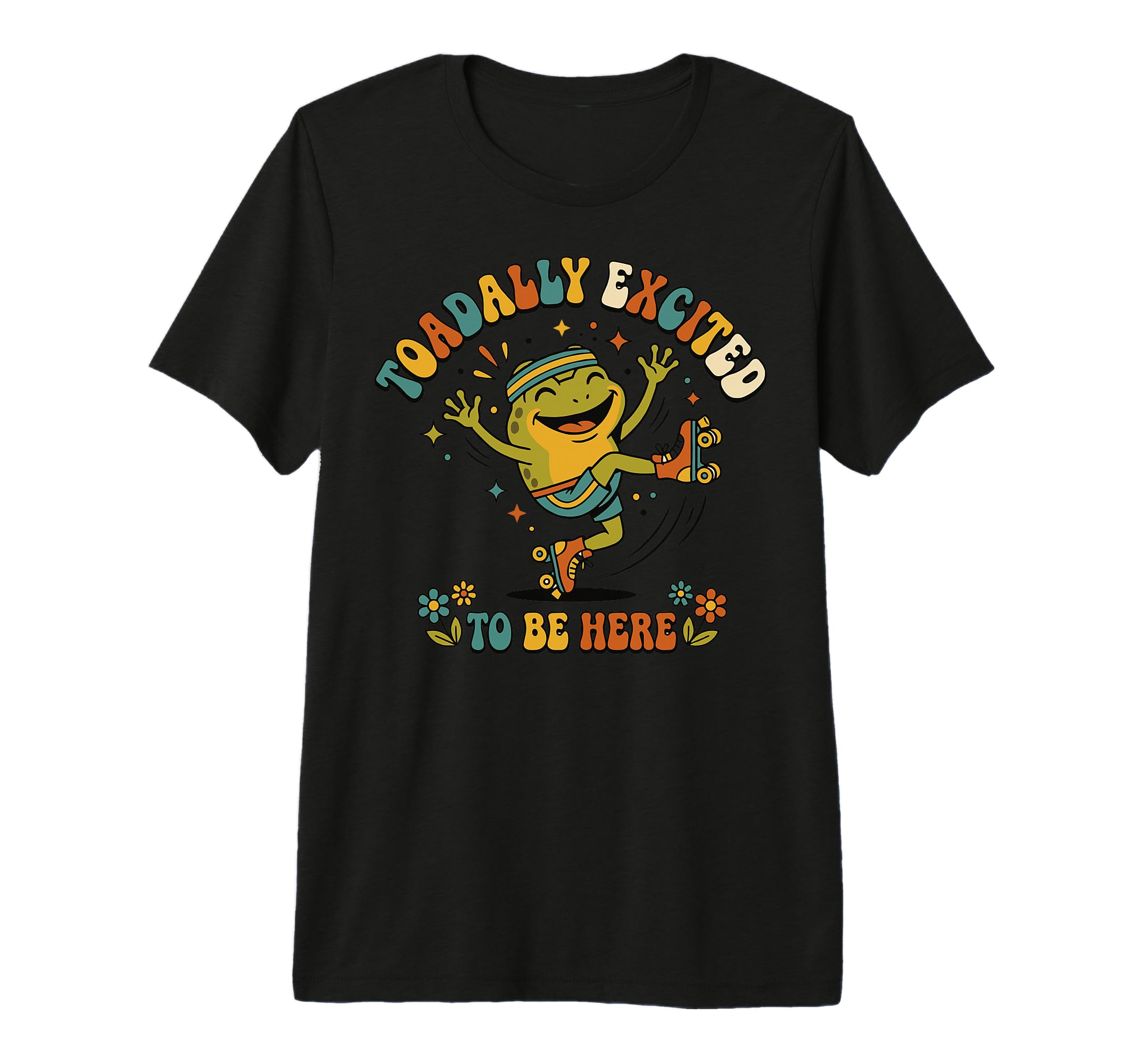 Toad Roller Skate Excited Toadally T-Shirt - Minimalist Print Men Women - T-Shirt, Sweatshirt, Hoodie