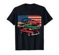 Patriotic American Flag Muscle Car T-Shirt - Unique Graphic Men Women - T-Shirt, Sweatshirt, Hoodie