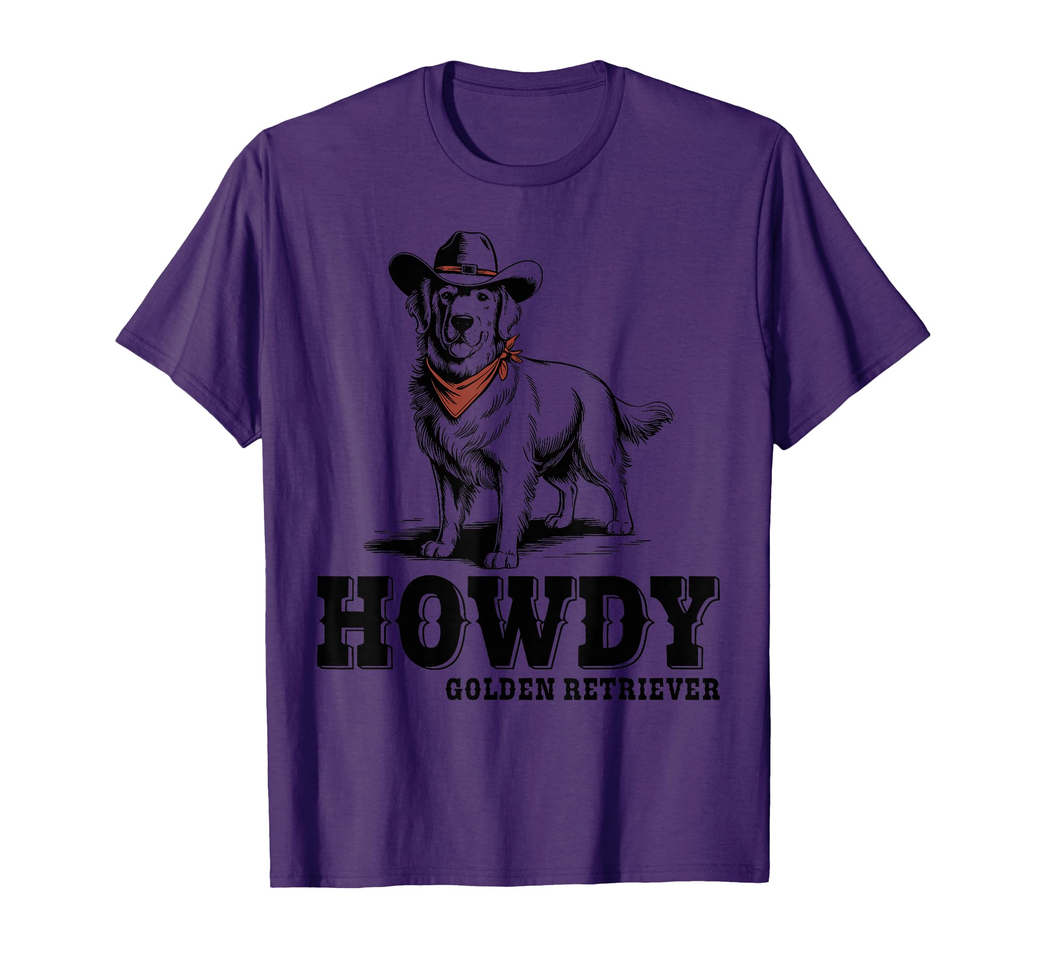 Howdy Golden Retriever Cowboy Dog Lovers T-Shirt - Minimalist Print Unisex - T-Shirt, Sweatshirt, Hoodie