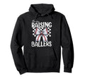 Busy Raising Ballers Baseball Mom Hoodie - Minimalist Print for Adults - T-Shirt, Sweatshirt, Hoodie
