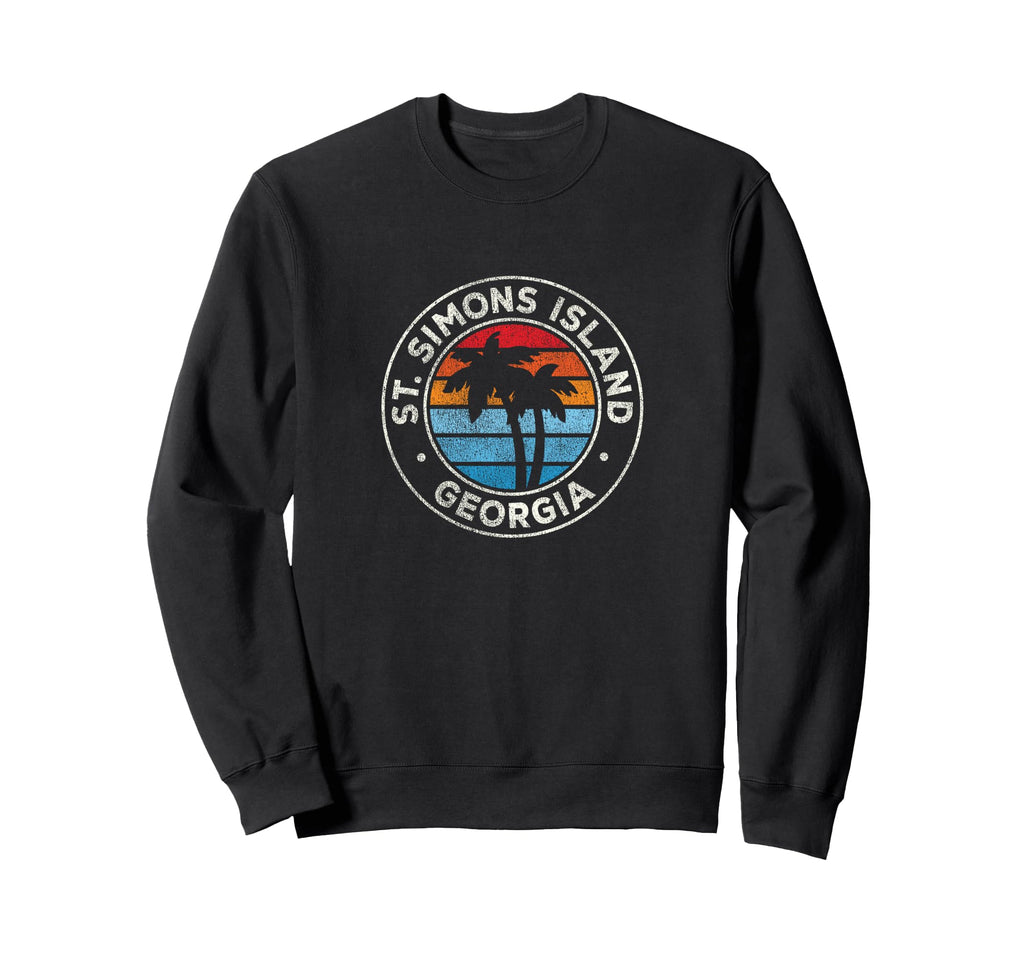 St Simons Island Georgia Ga 70S Sweatshirt - Casual Everyday Wear Unisex - T-Shirt, Sweatshirt, Hoodie