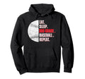 Eat Sleep 3Rd Grade Baseball Repeat Mom Dad Hoodie - Graphic Print Unisex - T-Shirt, Sweatshirt, Hoodie