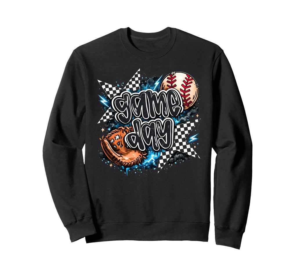 Baseball Sister Mom Game Day Cheer Sweatshirt - Unique Graphic Men Women - T-Shirt, Sweatshirt, Hoodie