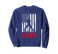 Atlanta American Flag Distressed Sweatshirt - Graphic Print for Adults - T-Shirt, Sweatshirt, Hoodie