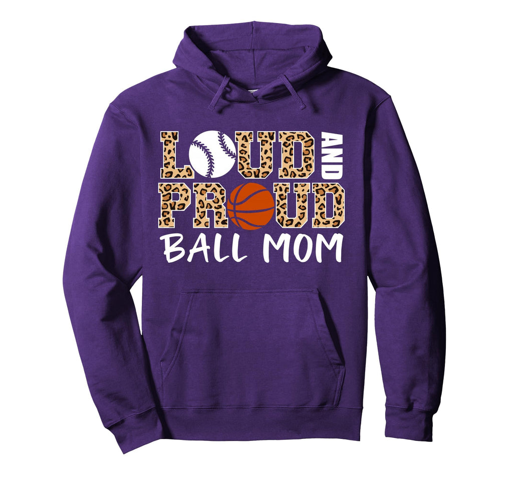 Loud And Proud Ball Mom Leopard Hoodie - Unique Graphic for Adults - T-Shirt, Sweatshirt, Hoodie