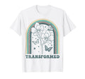 Transformed Butterfly Floral Rainbow T-Shirt - Trendy Graphic Men Women - T-Shirt, Sweatshirt, Hoodie