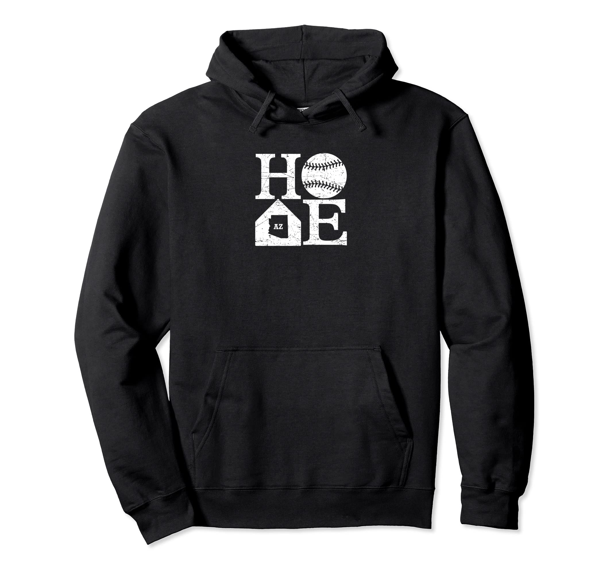 Baseball Home Arizona State Outline Hoodie - Unique Graphic for Adults - T-Shirt, Sweatshirt, Hoodie