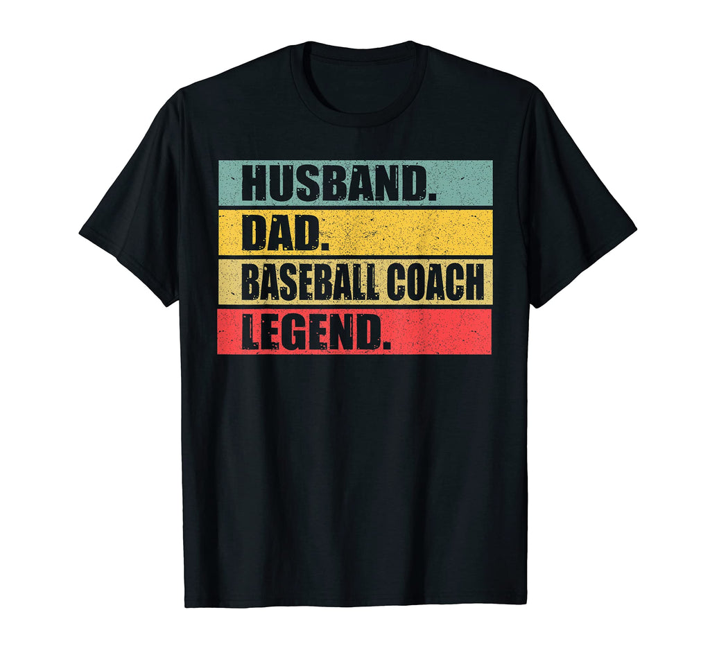Husband Dad Baseball Coach Fathers Day T-Shirt - Graphic Print Men Women - T-Shirt, Sweatshirt, Hoodie