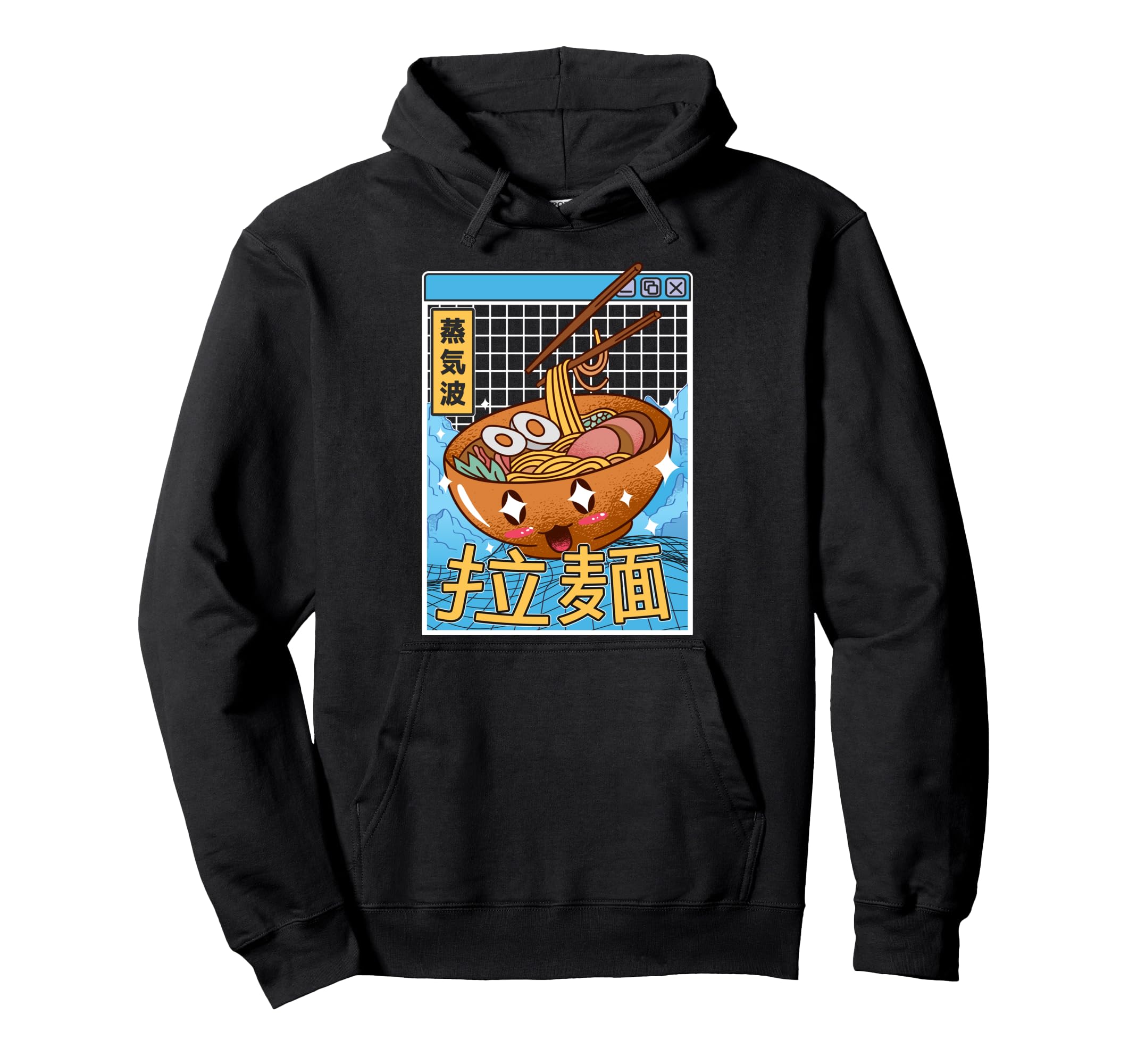 Happy Ramen Bowl Digital Japan Otaku Hoodie - Streetwear Style Men Women - T-Shirt, Sweatshirt, Hoodie
