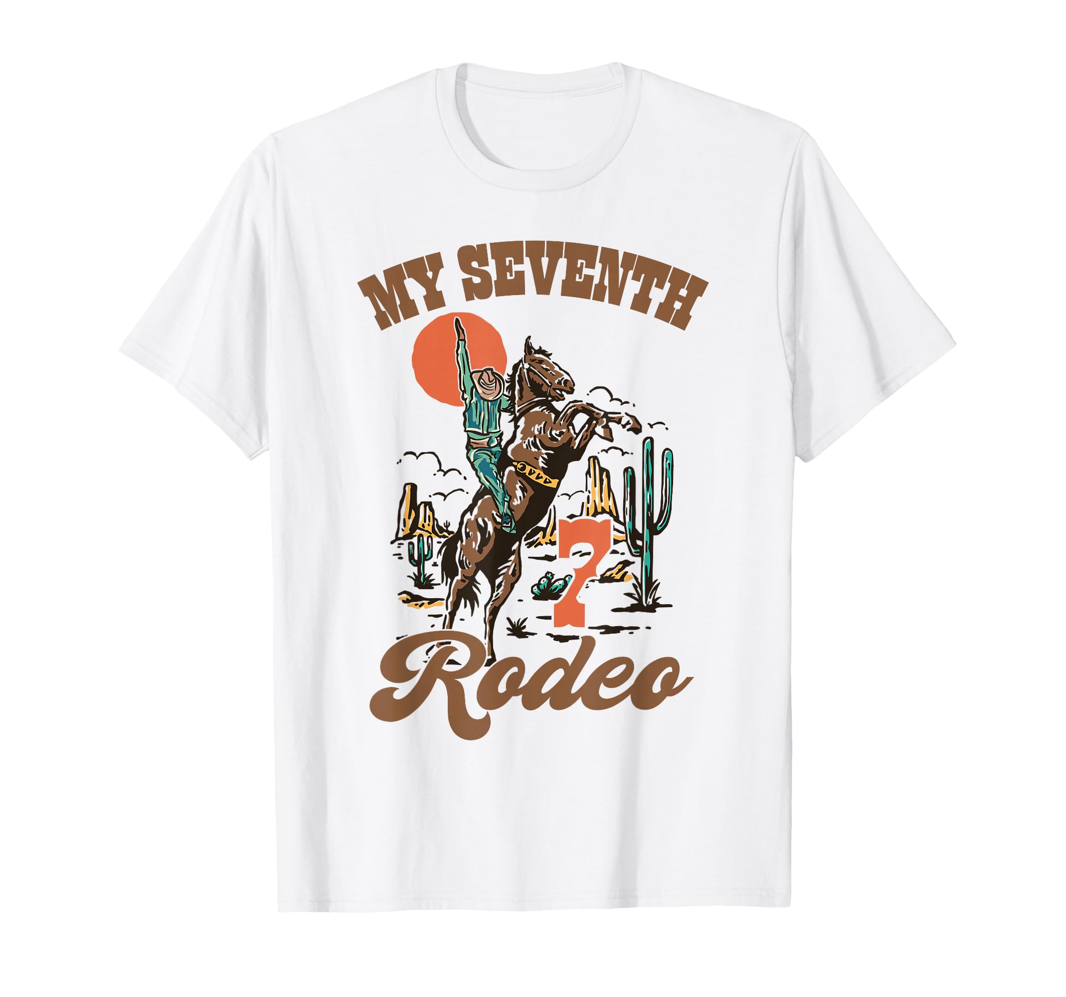 My Seven Rodeo Western 7Th Birthday T-Shirt - Graphic Print for Adults - T-Shirt, Sweatshirt, Hoodie