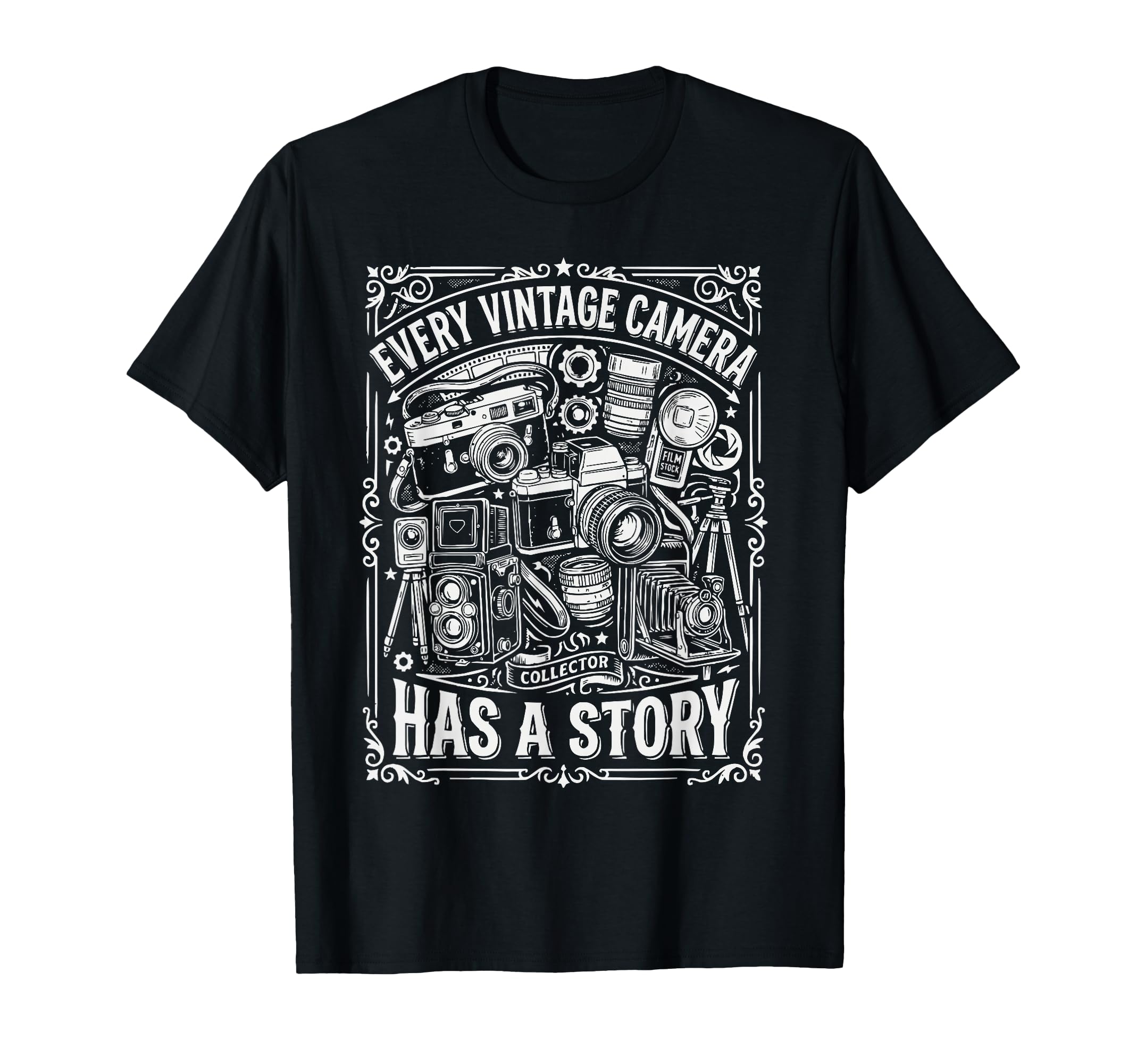 Camera Collector Photography T-Shirt - Minimalist Print Men Women - T-Shirt, Sweatshirt, Hoodie