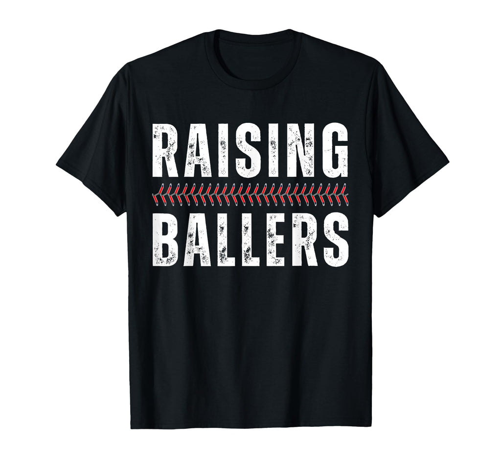 Raising Ballers Funny Baseball Game T-Shirt - Minimalist Print Men Women - T-Shirt, Sweatshirt, Hoodie