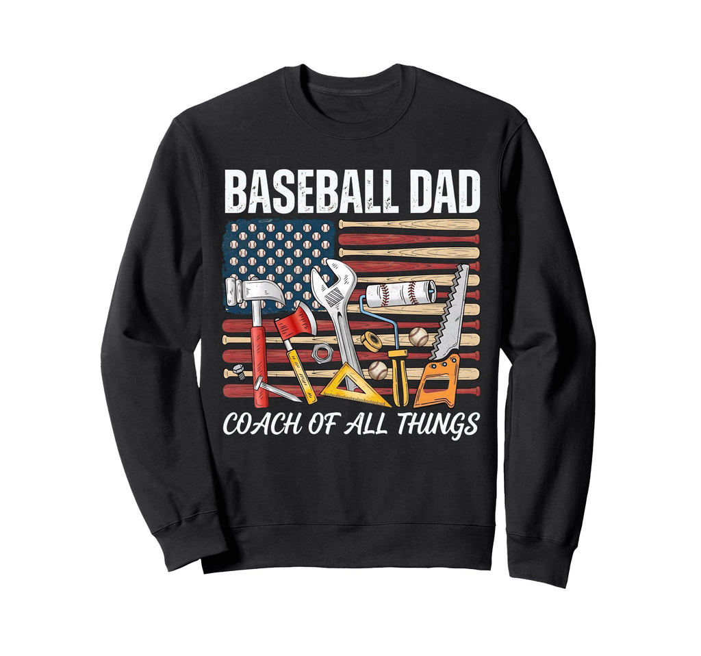Baseball Handyman Dad Coach Fix Sweatshirt - Custom Art Print Unisex - T-Shirt, Sweatshirt, Hoodie