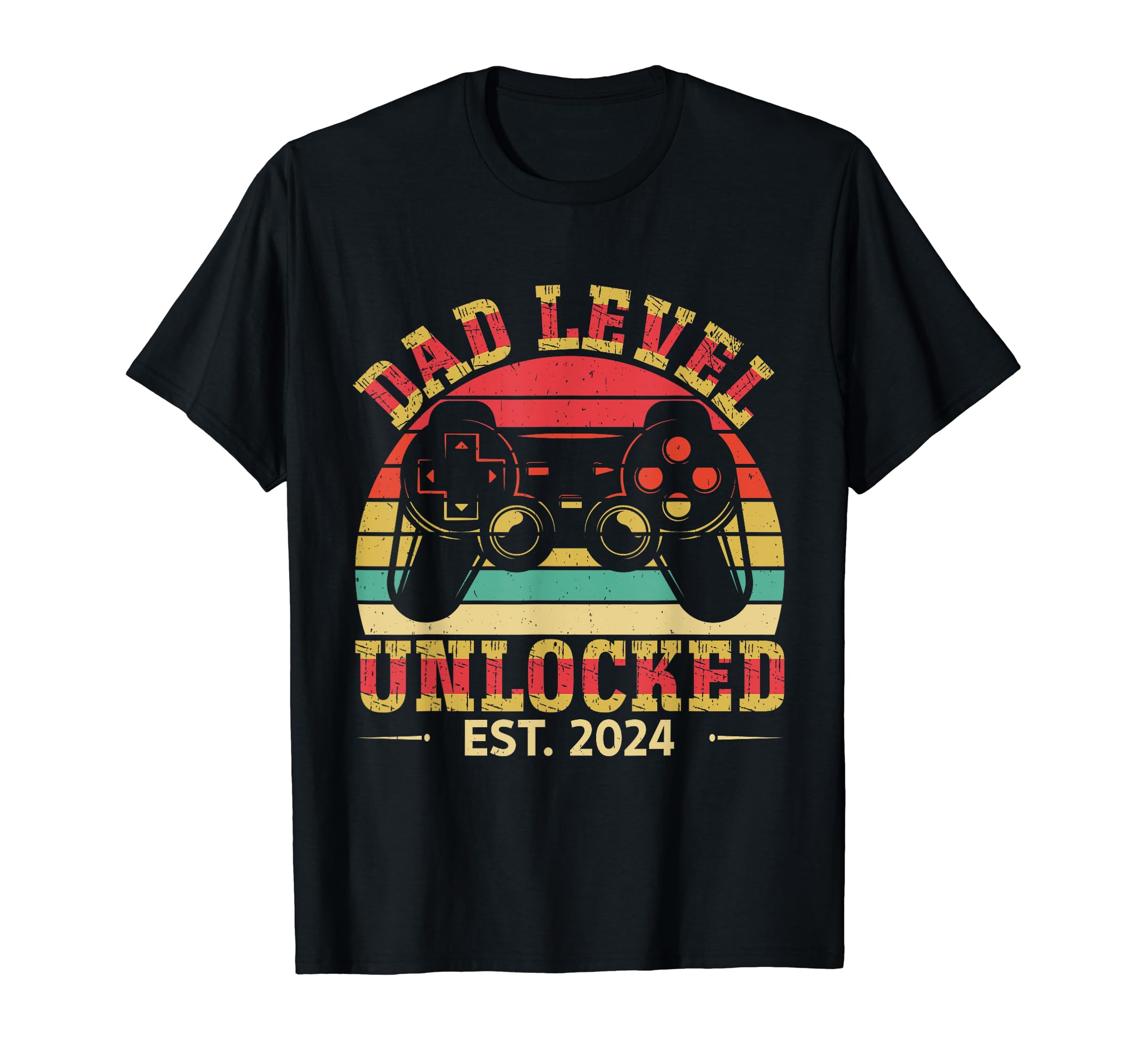 Funny Fathers Day Dad Level Unlocked New T-Shirt - Trendy Graphic Unisex - T-Shirt, Sweatshirt, Hoodie