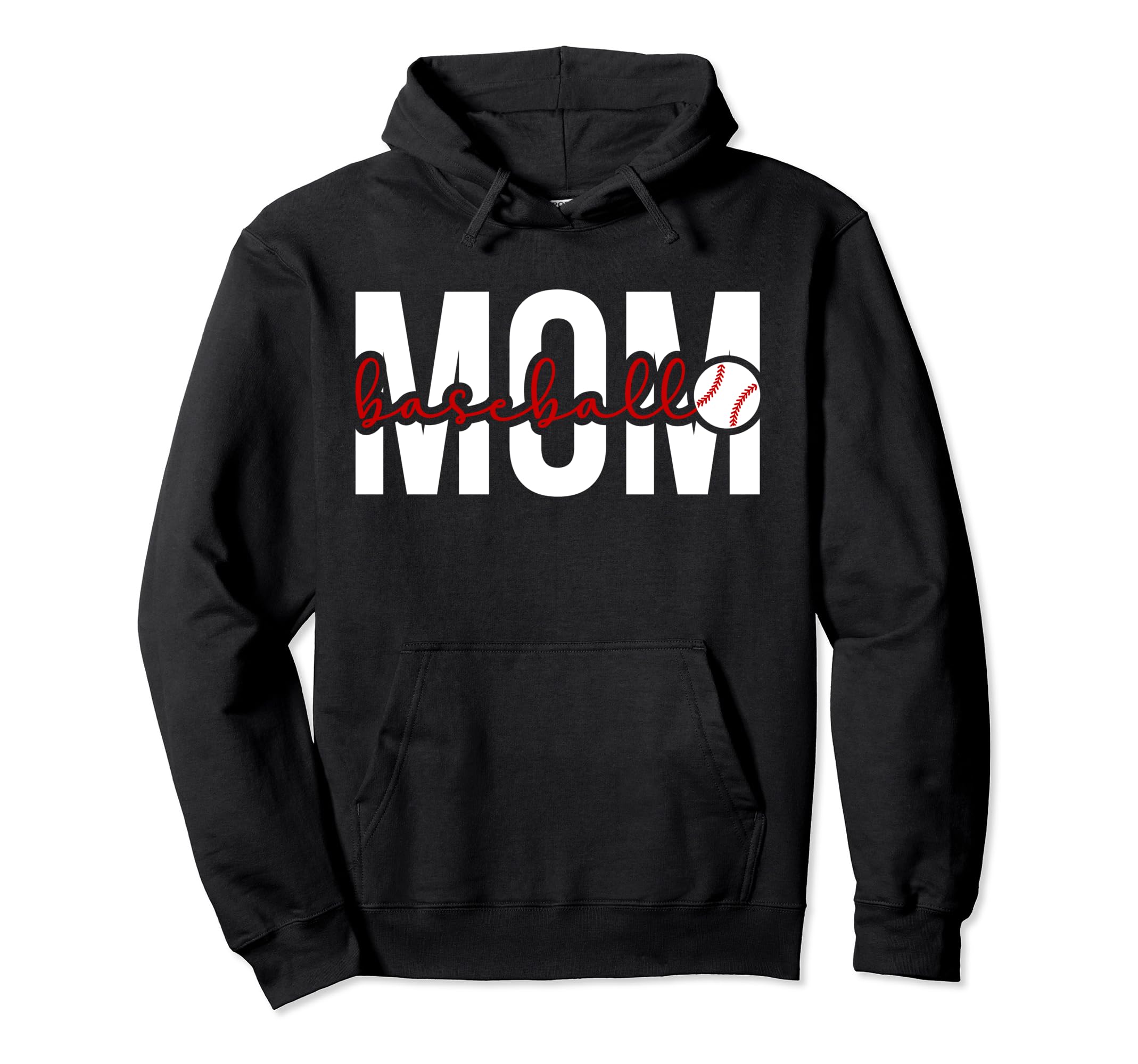 Baseball Mom Proud Mother Baseball Player Hoodie - Graphic Print Men Women - T-Shirt, Sweatshirt, Hoodie