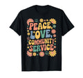 Community Volunteer 70S Peace Love T-Shirt - Unique Graphic for Adults - T-Shirt, Sweatshirt, Hoodie