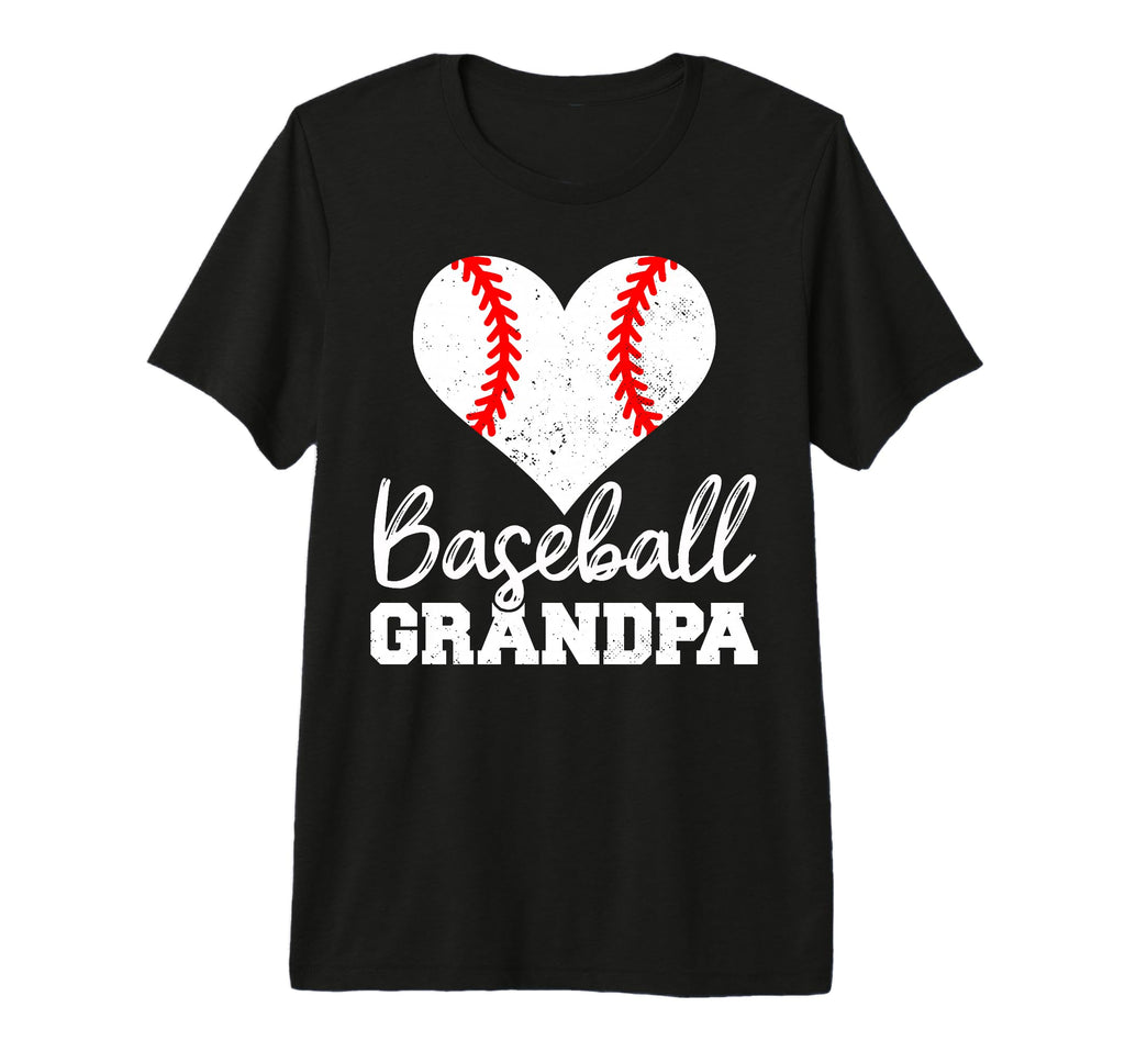 Mens Baseball Grandpa Heart Funny T-Shirt - Fun Novelty Design Men Women - T-Shirt, Sweatshirt, Hoodie