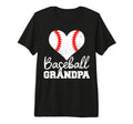 Mens Baseball Grandpa Heart Funny T-Shirt - Fun Novelty Design Men Women - T-Shirt, Sweatshirt, Hoodie