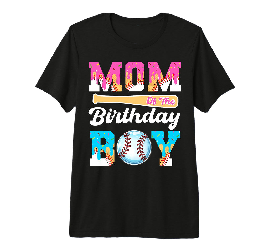 Baseball Ice Cream Drip Mom Birthday T-Shirt - Streetwear Style for Adults - T-Shirt, Sweatshirt, Hoodie