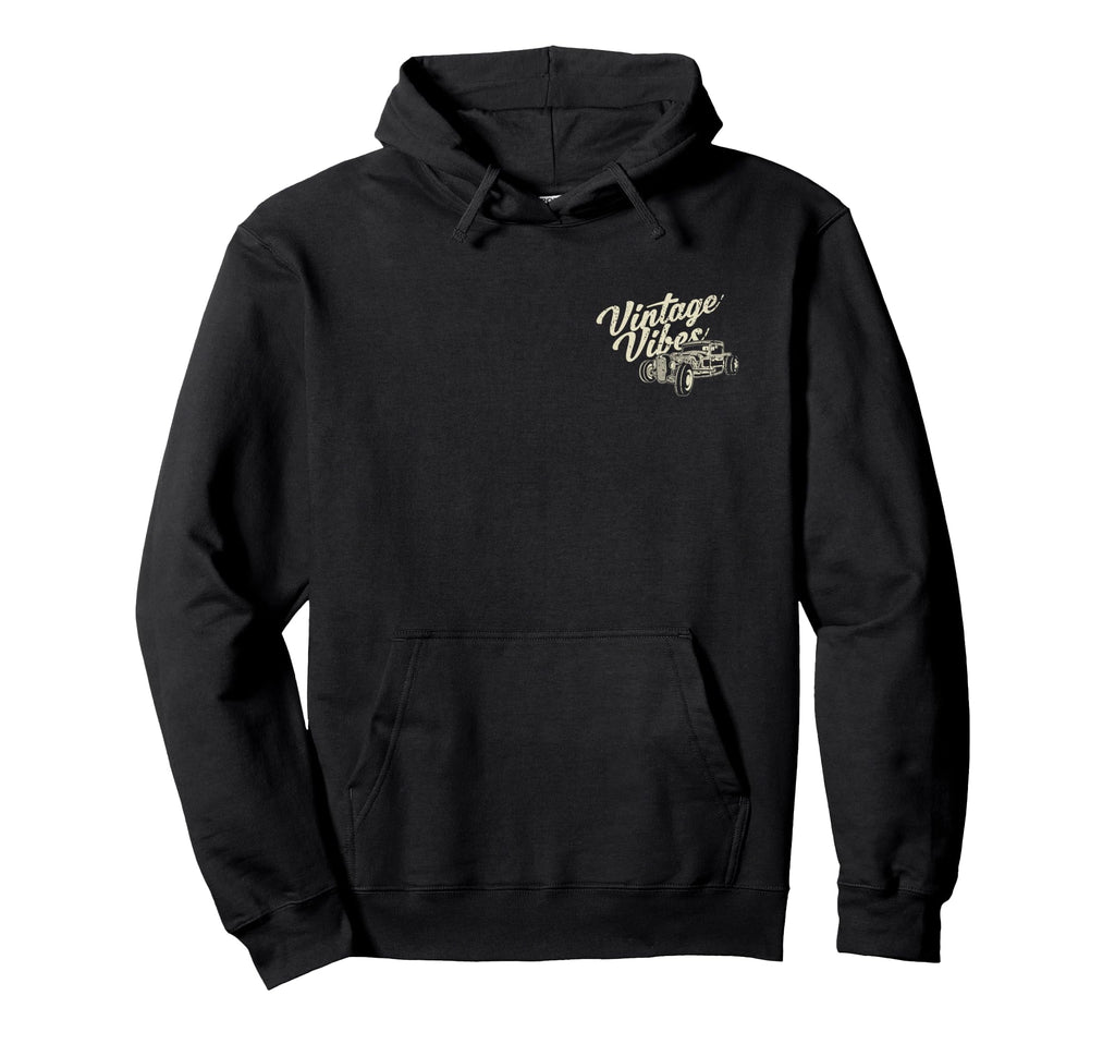Vibes Main Street Usa Hotrod Motorcycle Hoodie - Graphic Print Unisex - T-Shirt, Sweatshirt, Hoodie