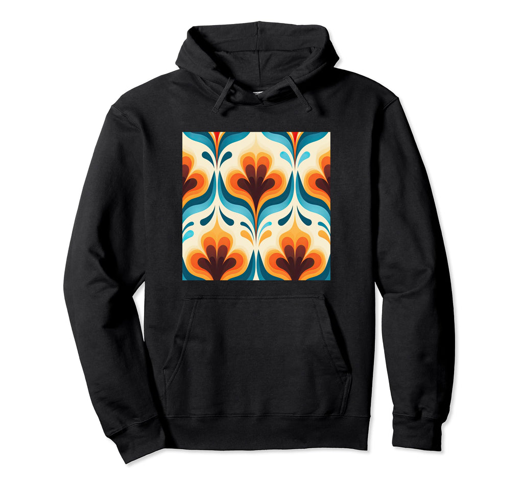 70S Wallpaper Flowers Floral Pattern Hoodie - Trendy Graphic for Adults - T-Shirt, Sweatshirt, Hoodie