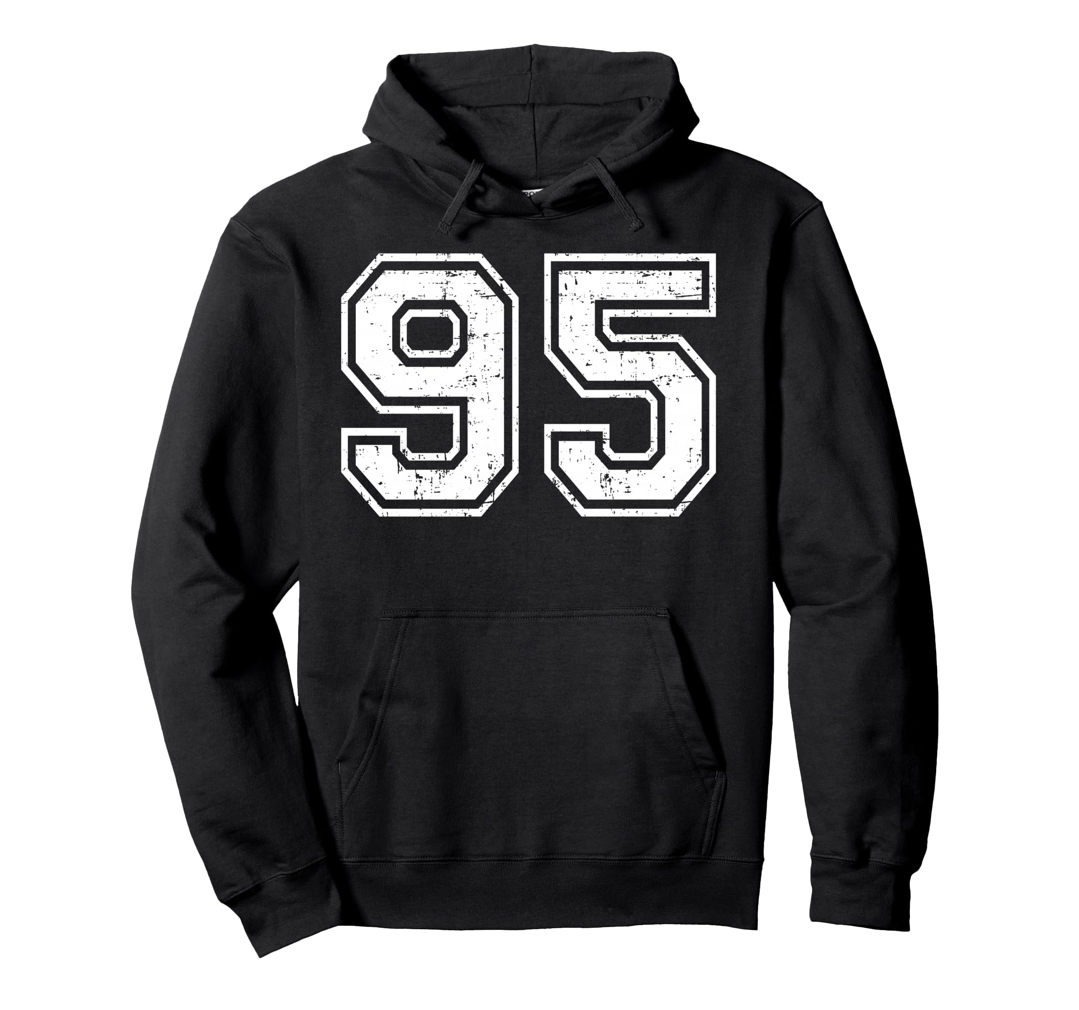 95 Number Ninety Five Team Sports Grunge Hoodie - Minimalist Print Unisex - T-Shirt, Sweatshirt, Hoodie