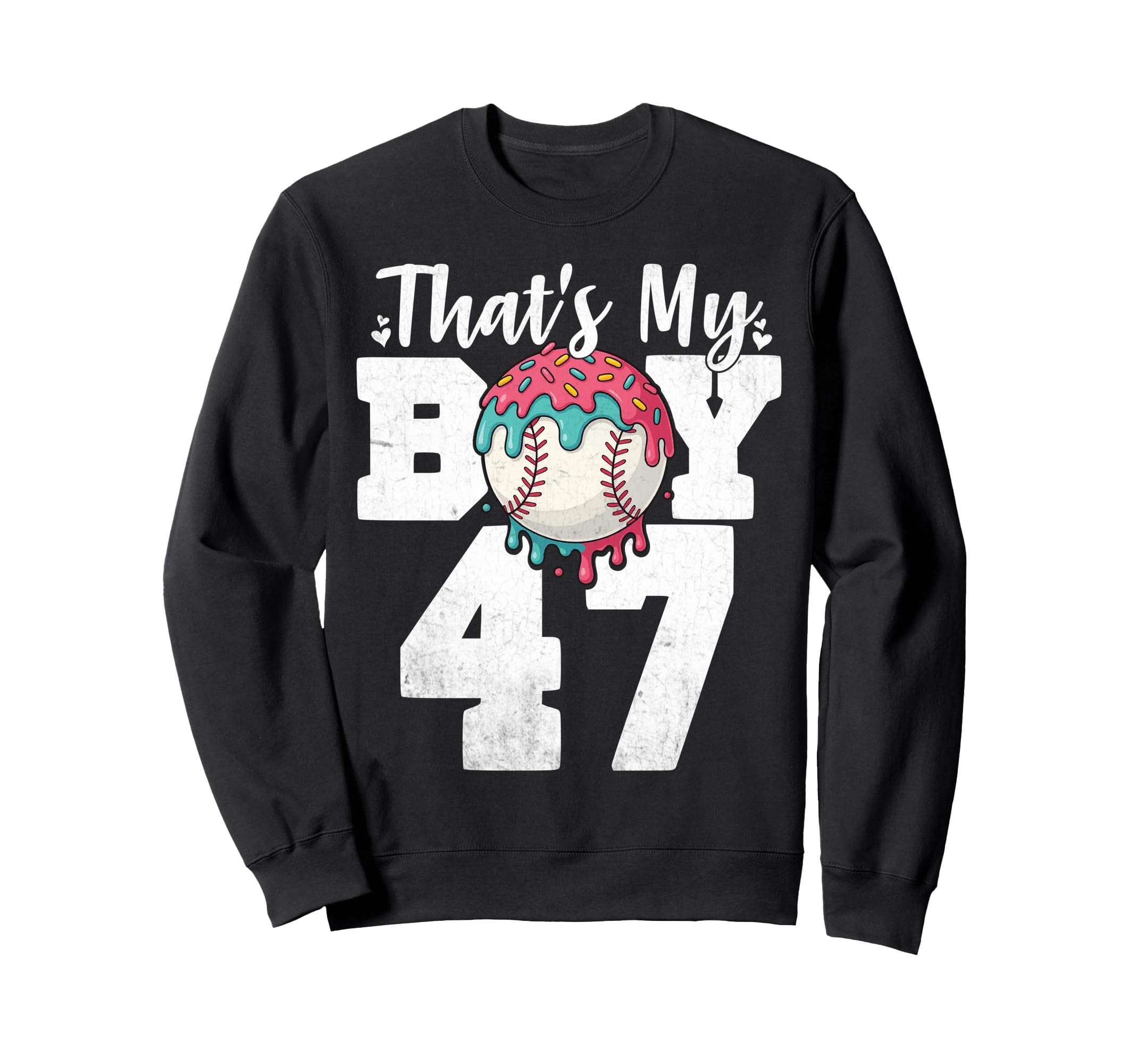 Thats My Baseball 47 Number Mom Sweatshirt - Minimalist Print Men Women - T-Shirt, Sweatshirt, Hoodie