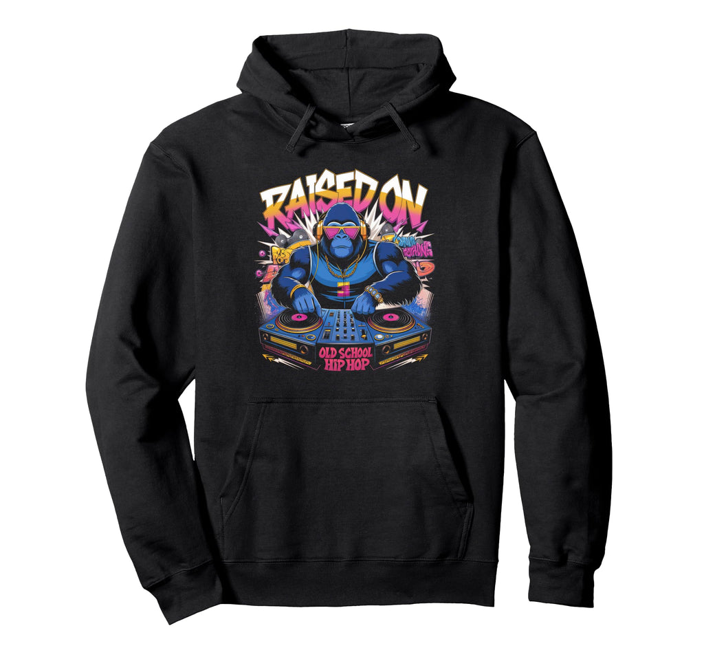 Raised Old School Graffiti Rap Hip Hoodie - Aesthetic Graphic Men Women - T-Shirt, Sweatshirt, Hoodie