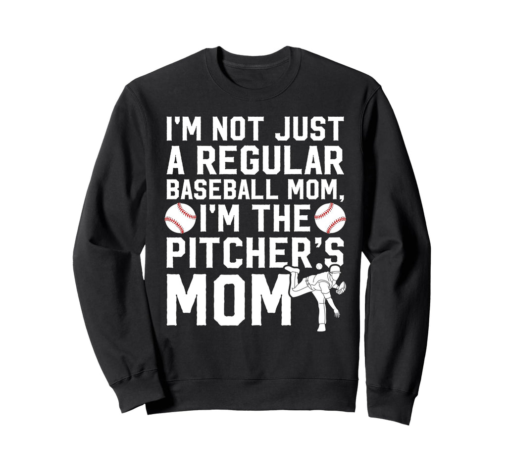 Im Baseball Pitcher Mom Baseball Sweatshirt - Minimalist Print for Adults - T-Shirt, Sweatshirt, Hoodie