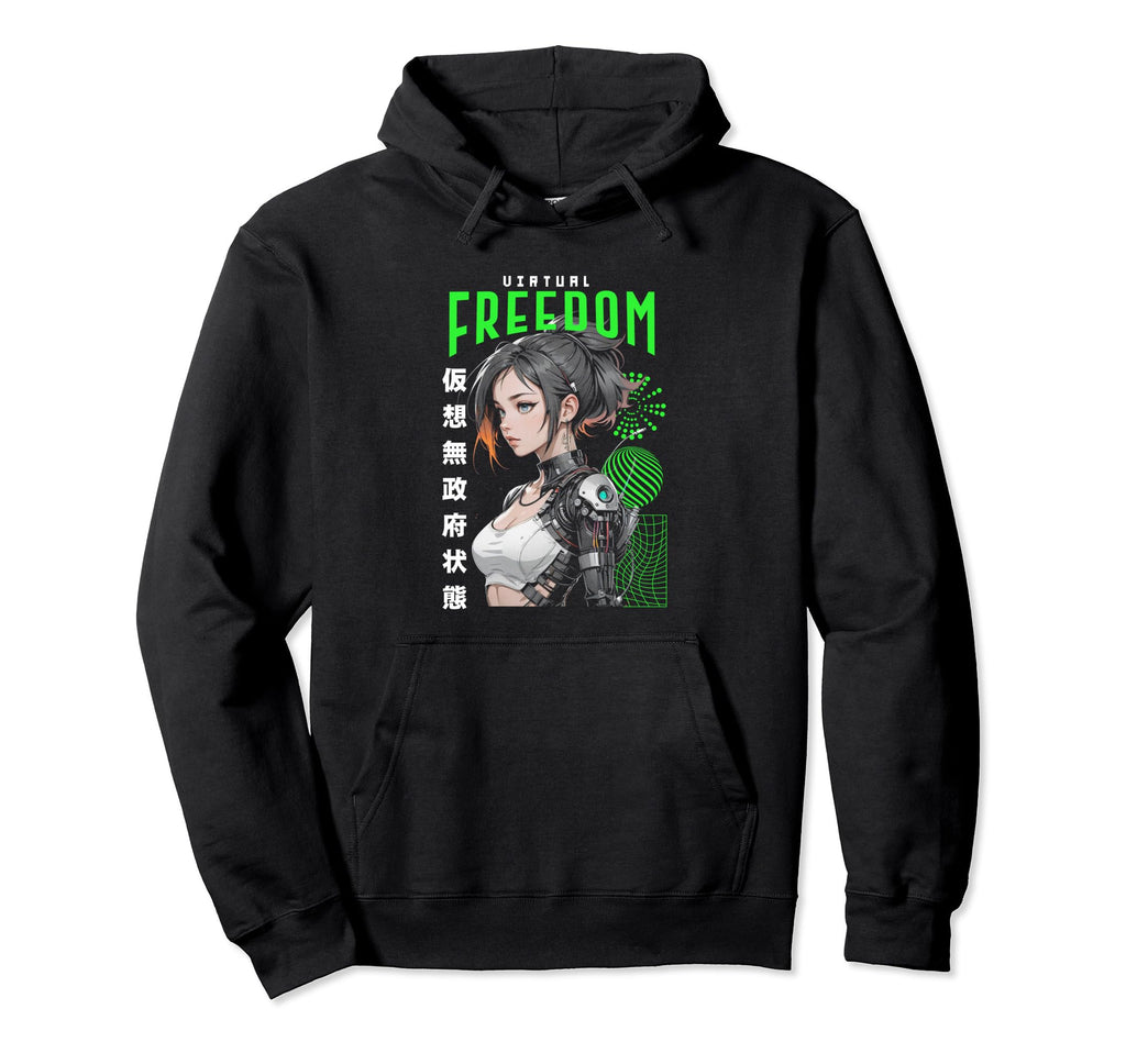 Japanese Anime Urban Cyber Vaporwave Hoodie - Graphic Print for Adults - T-Shirt, Sweatshirt, Hoodie
