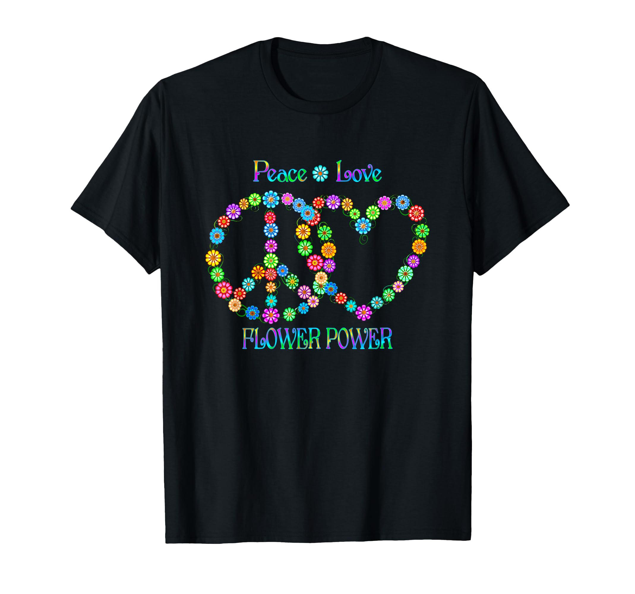 Peace Love Flower Power T-Shirt - Minimalist Print Men Women - T-Shirt, Sweatshirt, Hoodie