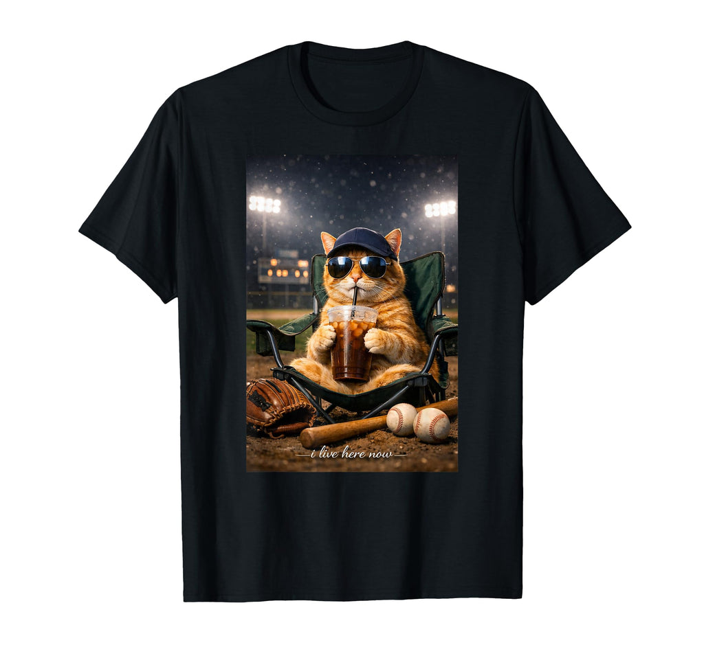 Funny Orange Cat Iced Coffee I T-Shirt - Casual Everyday Wear Men Women - T-Shirt, Sweatshirt, Hoodie