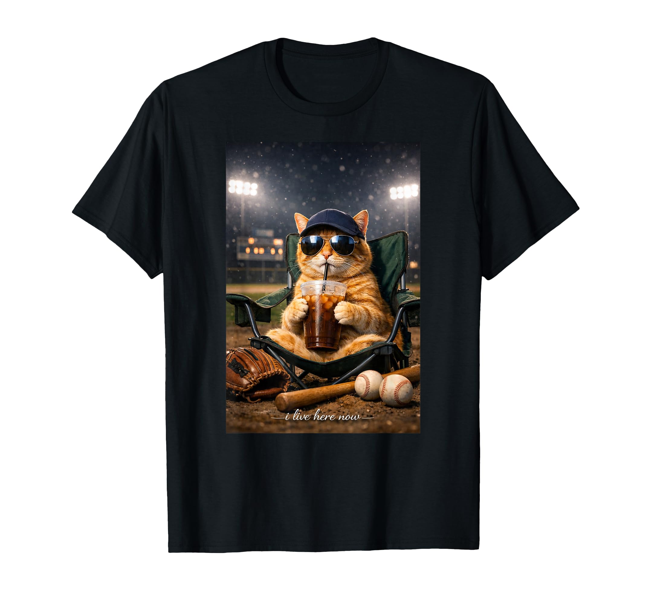 Funny Orange Cat Iced Coffee I T-Shirt - Casual Everyday Wear Men Women - T-Shirt, Sweatshirt, Hoodie
