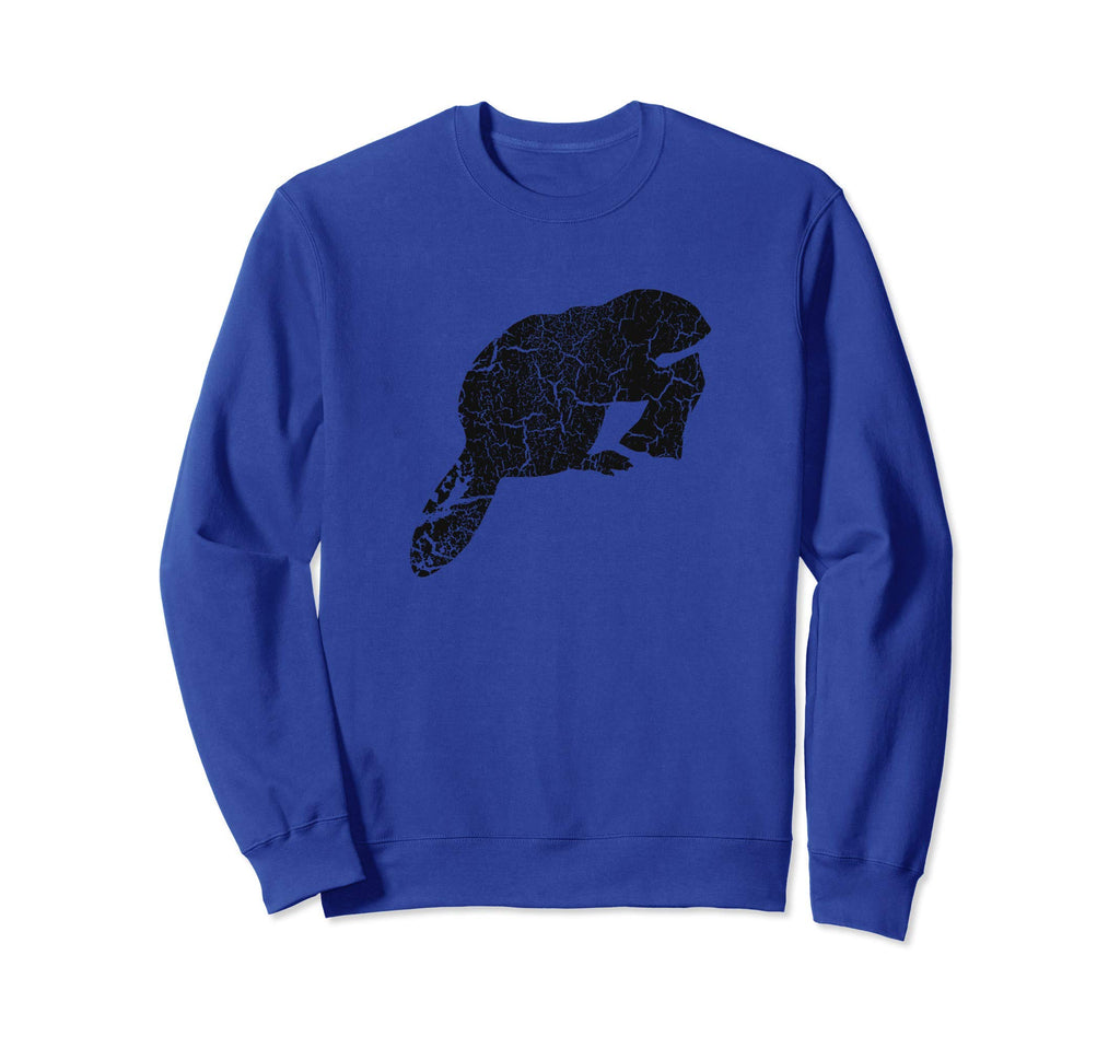 Beaver Distressed Beaver Sweatshirt - Custom Art Print Unisex - T-Shirt, Sweatshirt, Hoodie