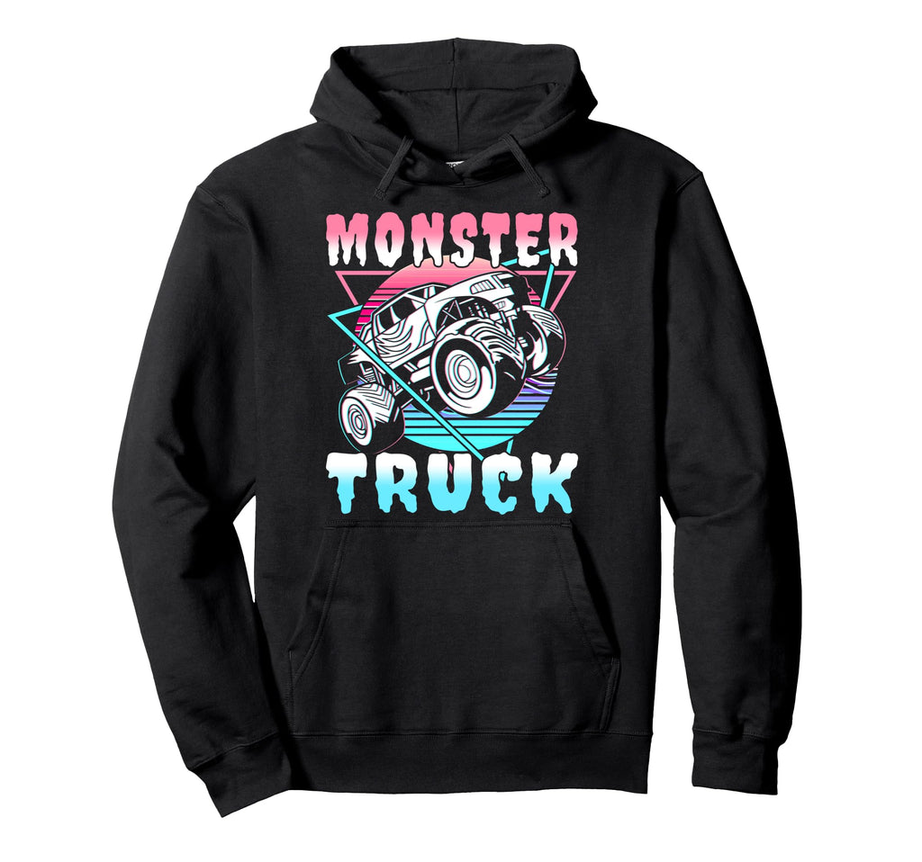 Vaporwave Aesthetic Monster Truck Hoodie - Novelty Apparel Men Women - T-Shirt, Sweatshirt, Hoodie