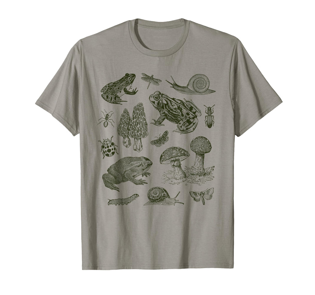 Frog Mushroom 90S Dark Academia T-Shirt - Streetwear Style Unisex - T-Shirt, Sweatshirt, Hoodie